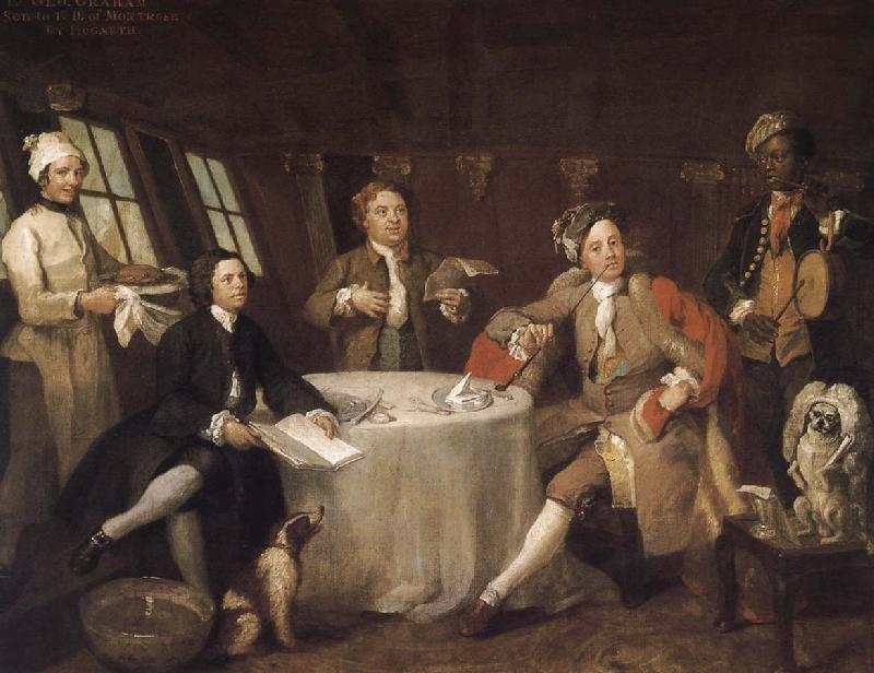 William Hogarth Captain George Graham in his cabin